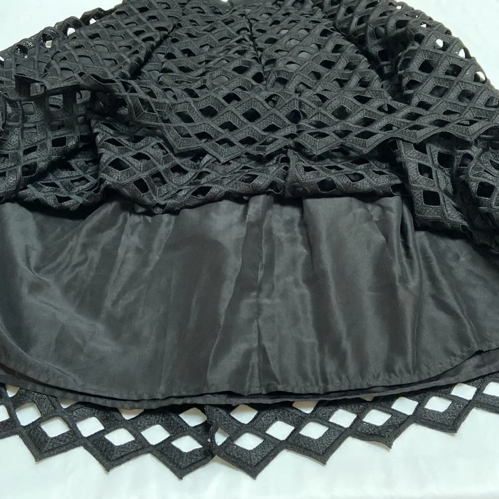 White House Black Market A-Line Lattice Skirt